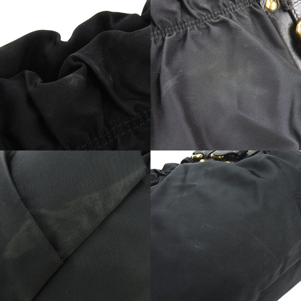 Prada Black Nylon Leather Handbag