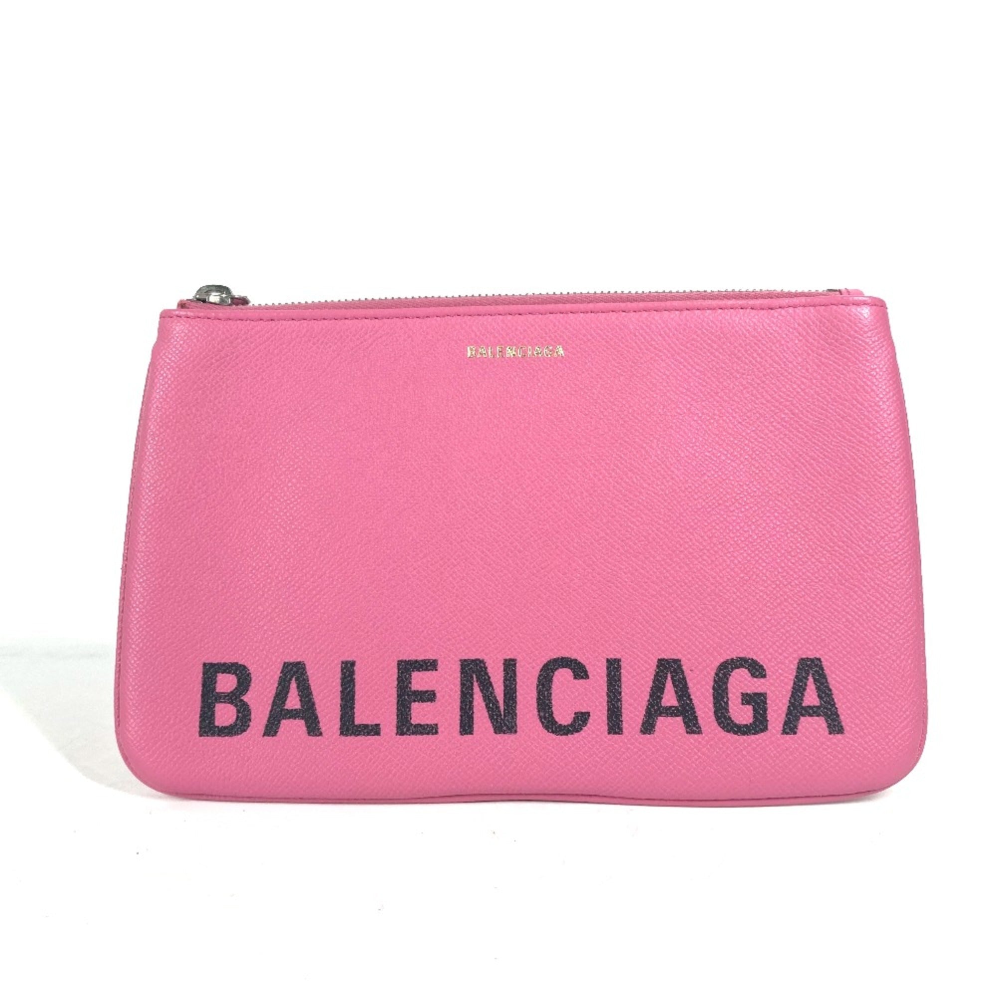 Balenciaga Pink Leather Clutch