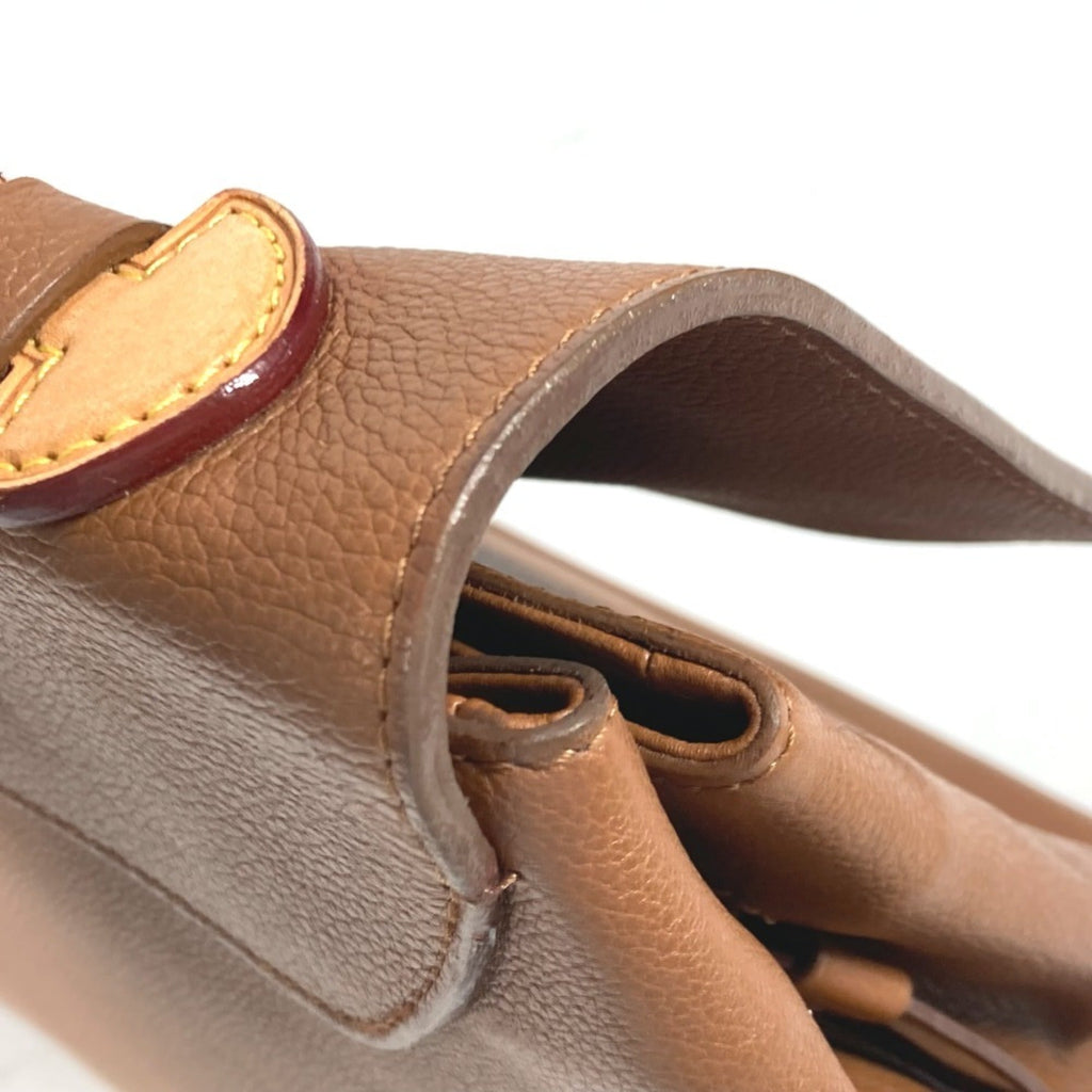 Louis Vuitton Brown Leather Shoulder Bag Tote Bag