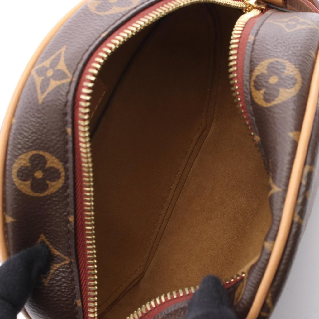 Louis Vuitton Brown Coated Canvas Leather Shoulder Bag