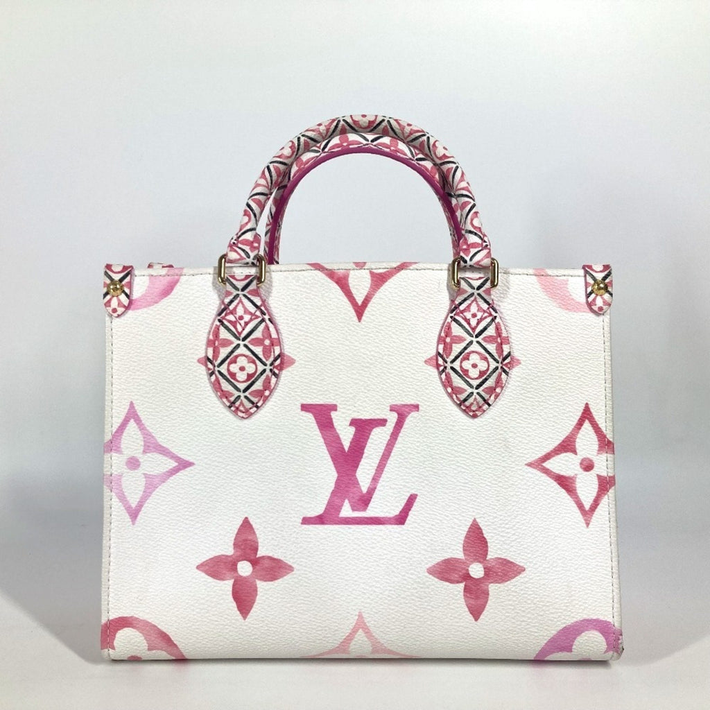 Louis Vuitton Pink White Monogram Handbag Shoulder Bag Tote Bag