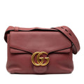 Gucci Pink Red Red Color Leather Shoulder Bag (Pre-Owned)