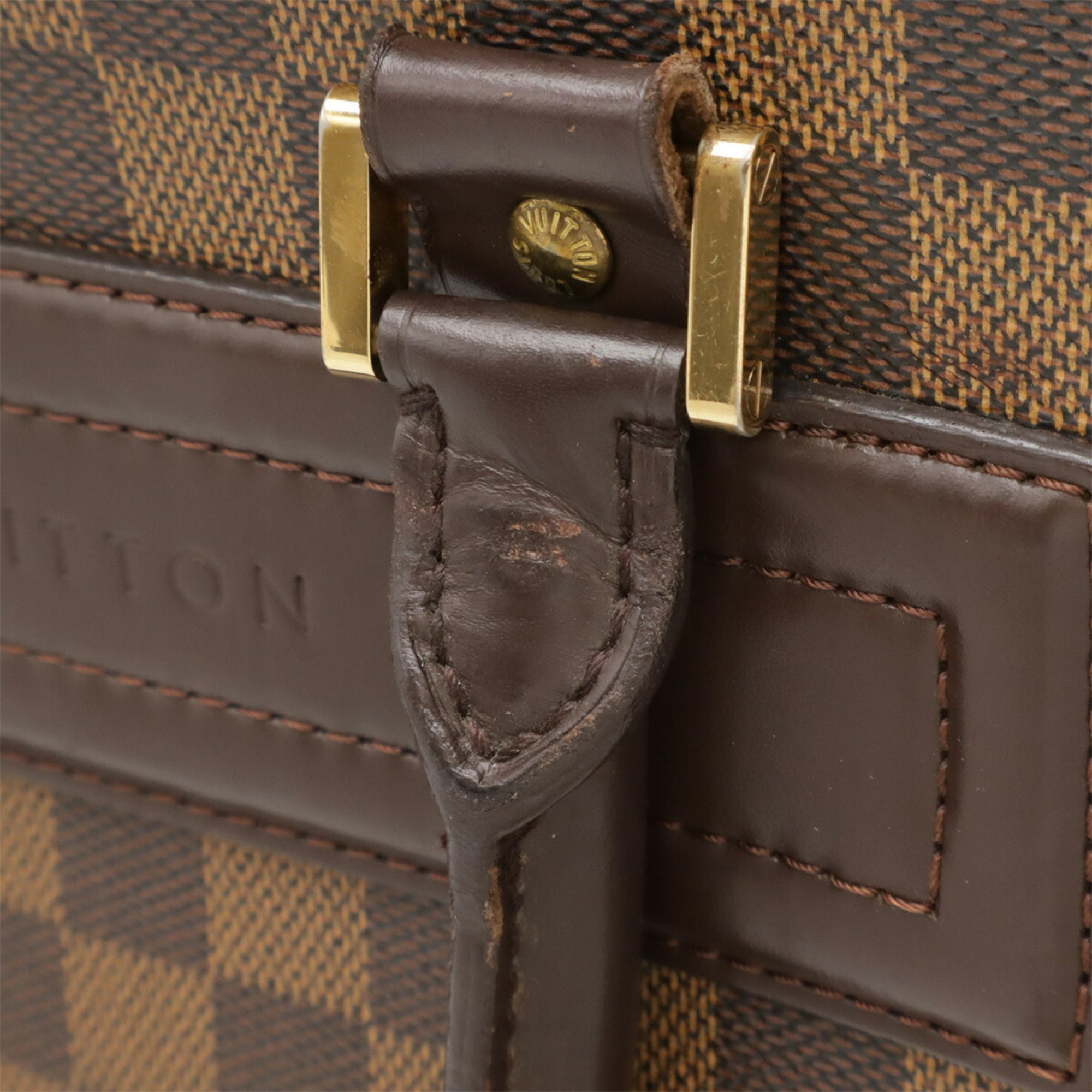 Louis Vuitton Brown Damier Canvas Pvc Handbag Tote Bag