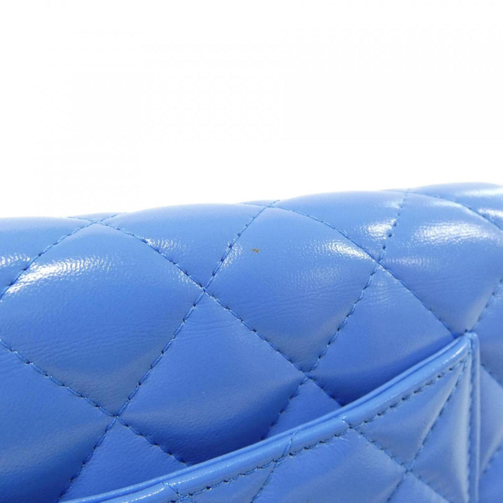 Chanel Blue Leather Chain/Shoulder Wallet
