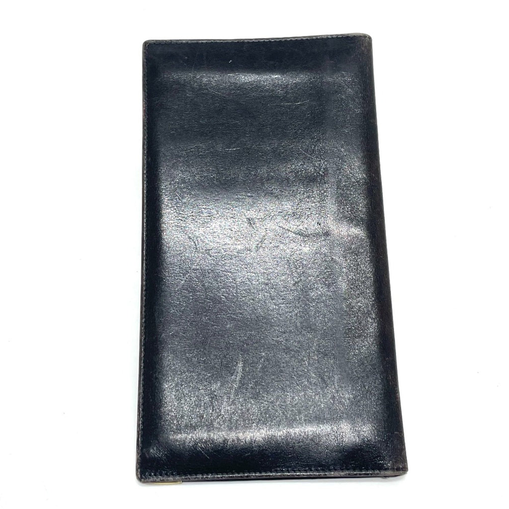 Celine Black Leather Long Wallet (Bi-Fold)
