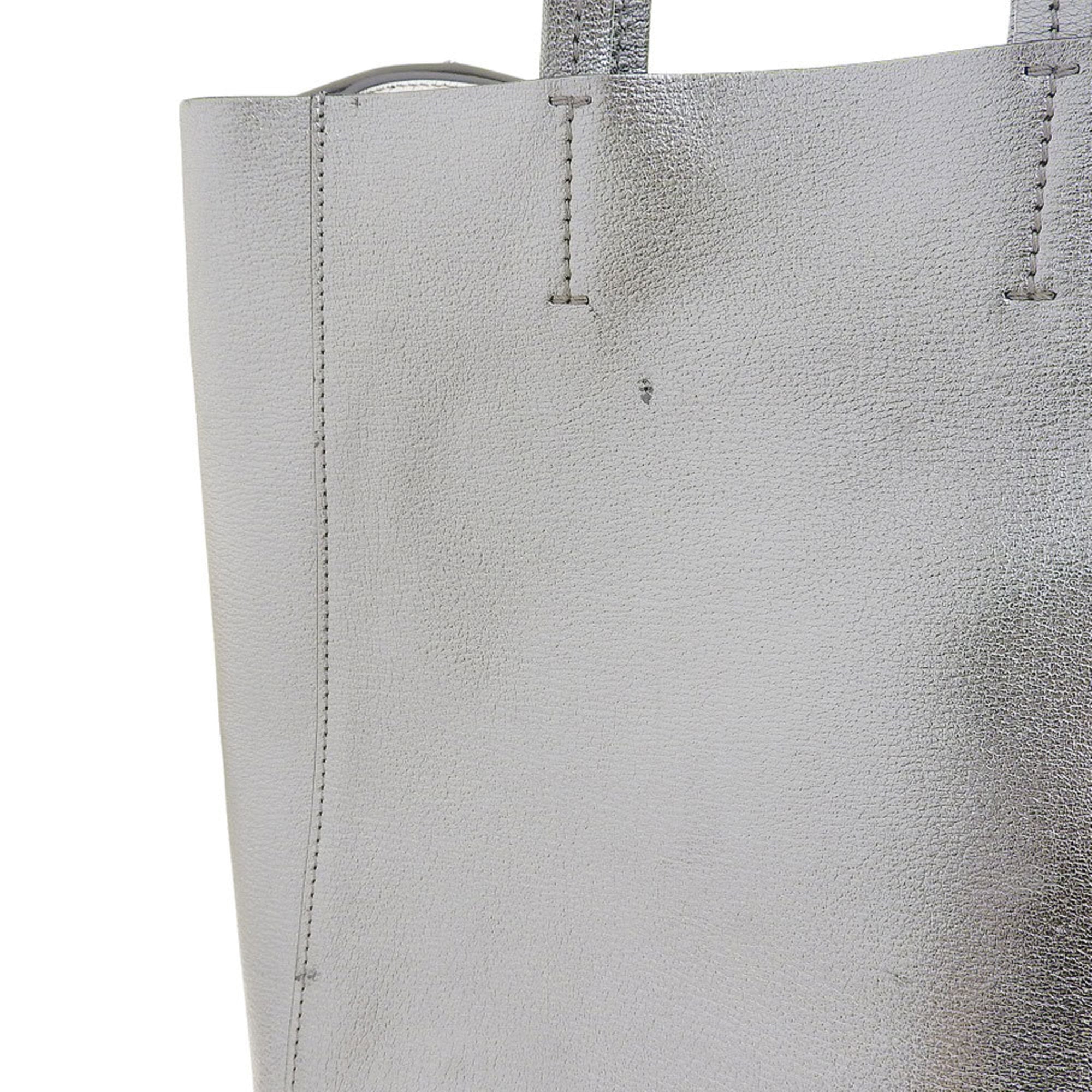 Celine Silver Leather Handbag Shoulder Bag