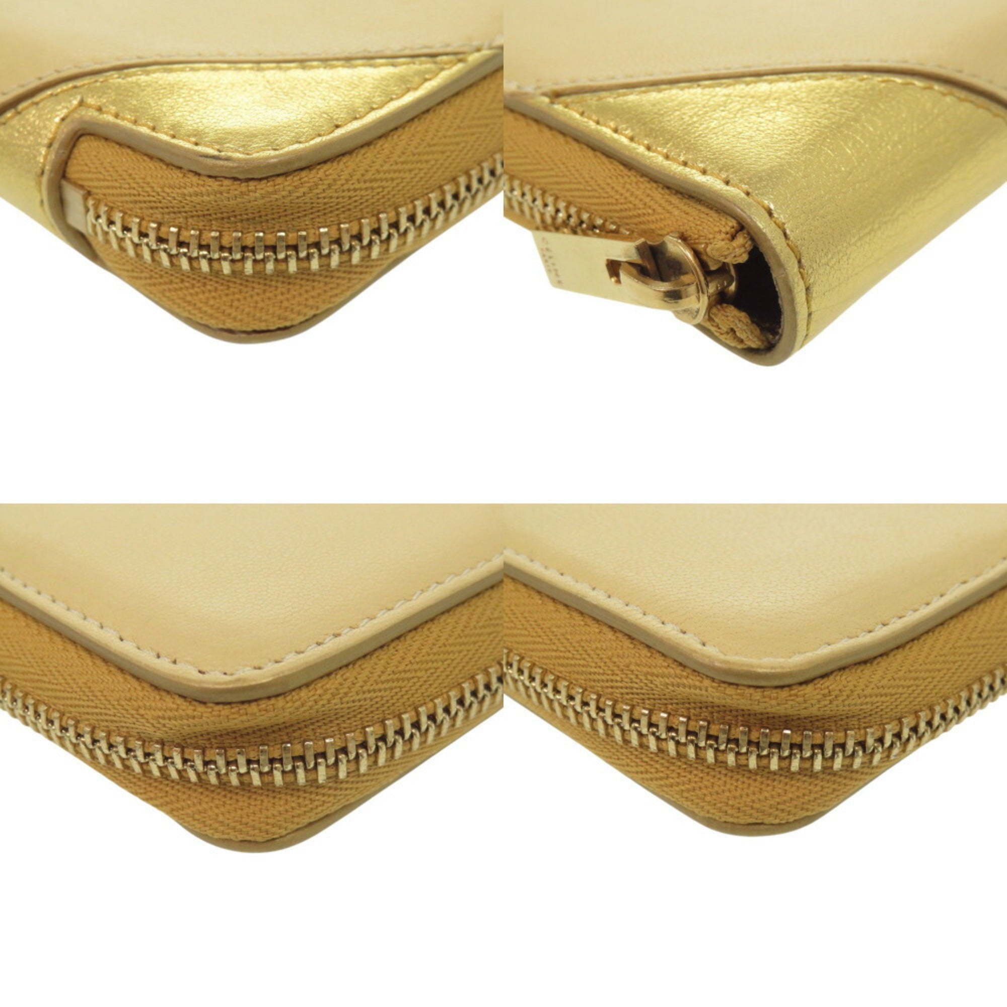 Celine Gold Yellow Leather Wallet (Bi-Fold)