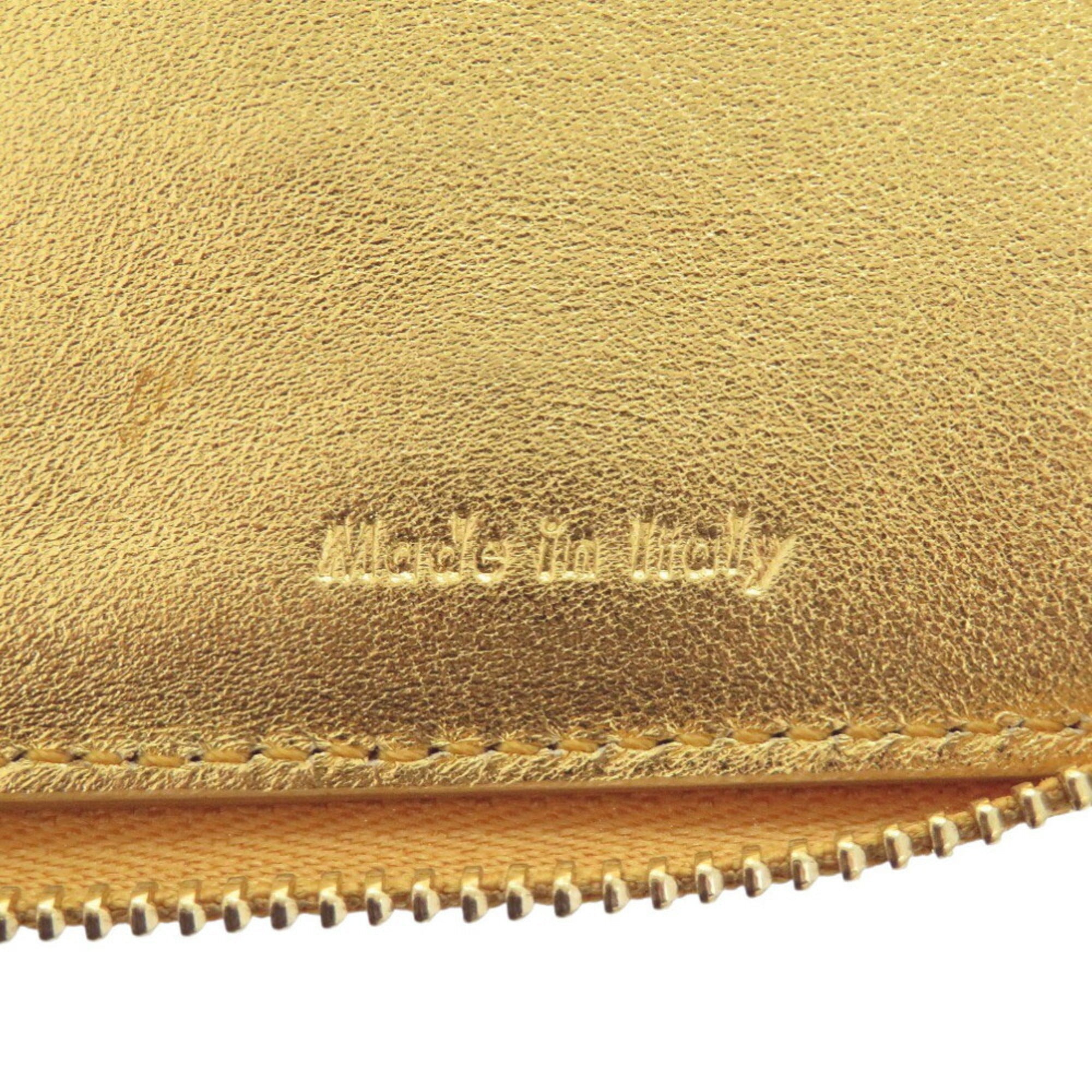 Celine Gold Yellow Leather Wallet (Bi-Fold)