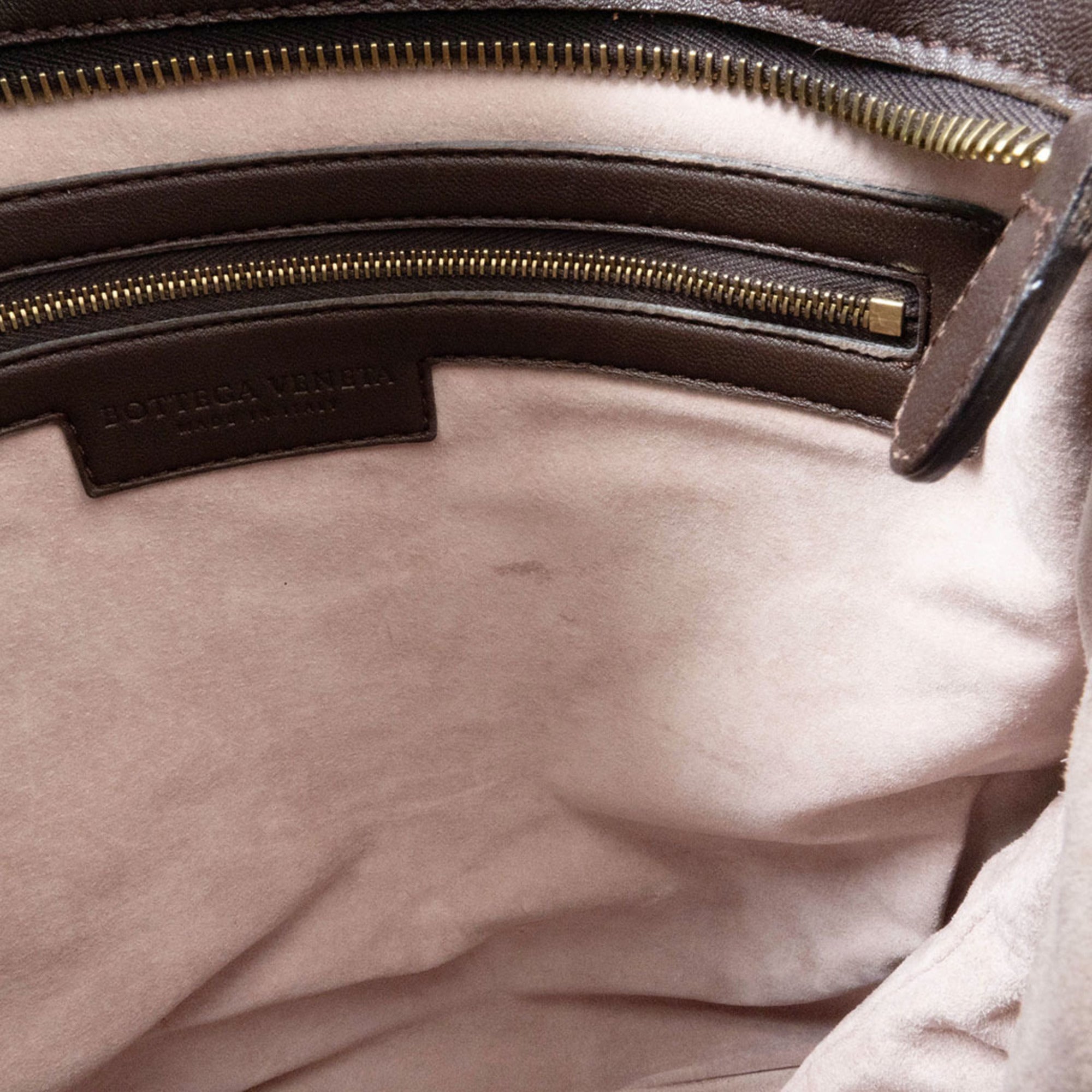 Bottega Veneta Dark Brown Leather Shoulder Bag