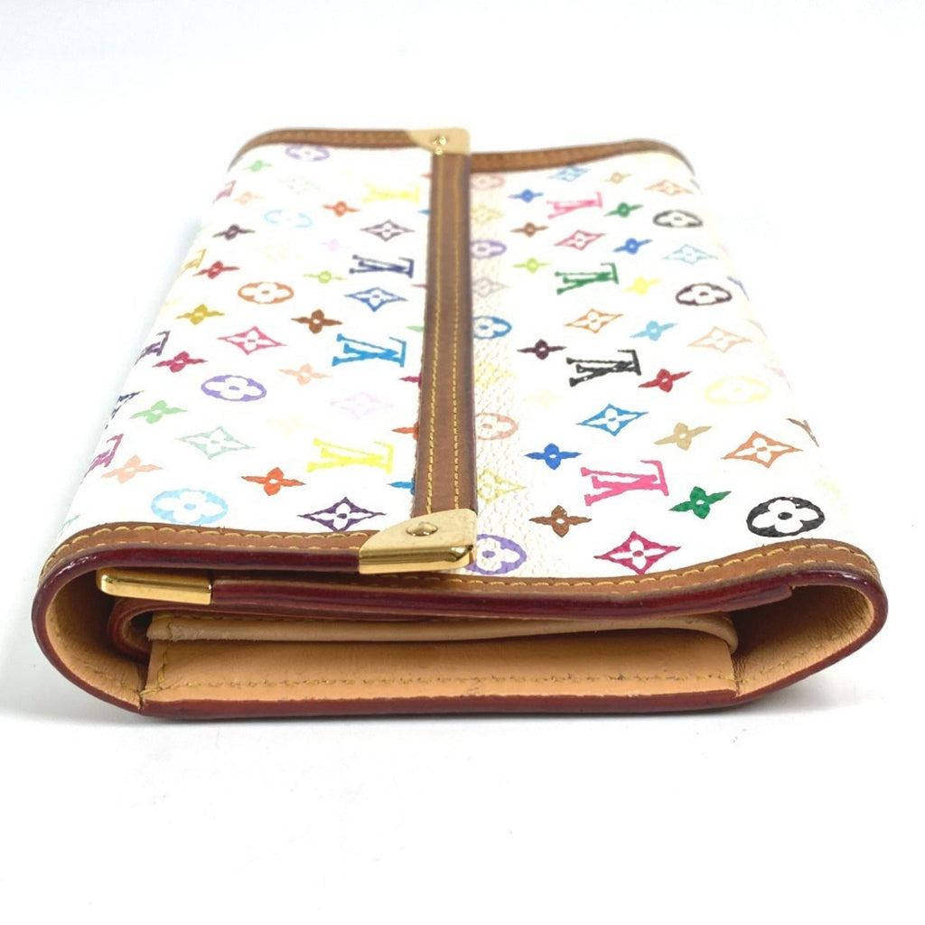 Louis Vuitton Blanc White Monogram Multicolore Wallet (Tri-Fold)