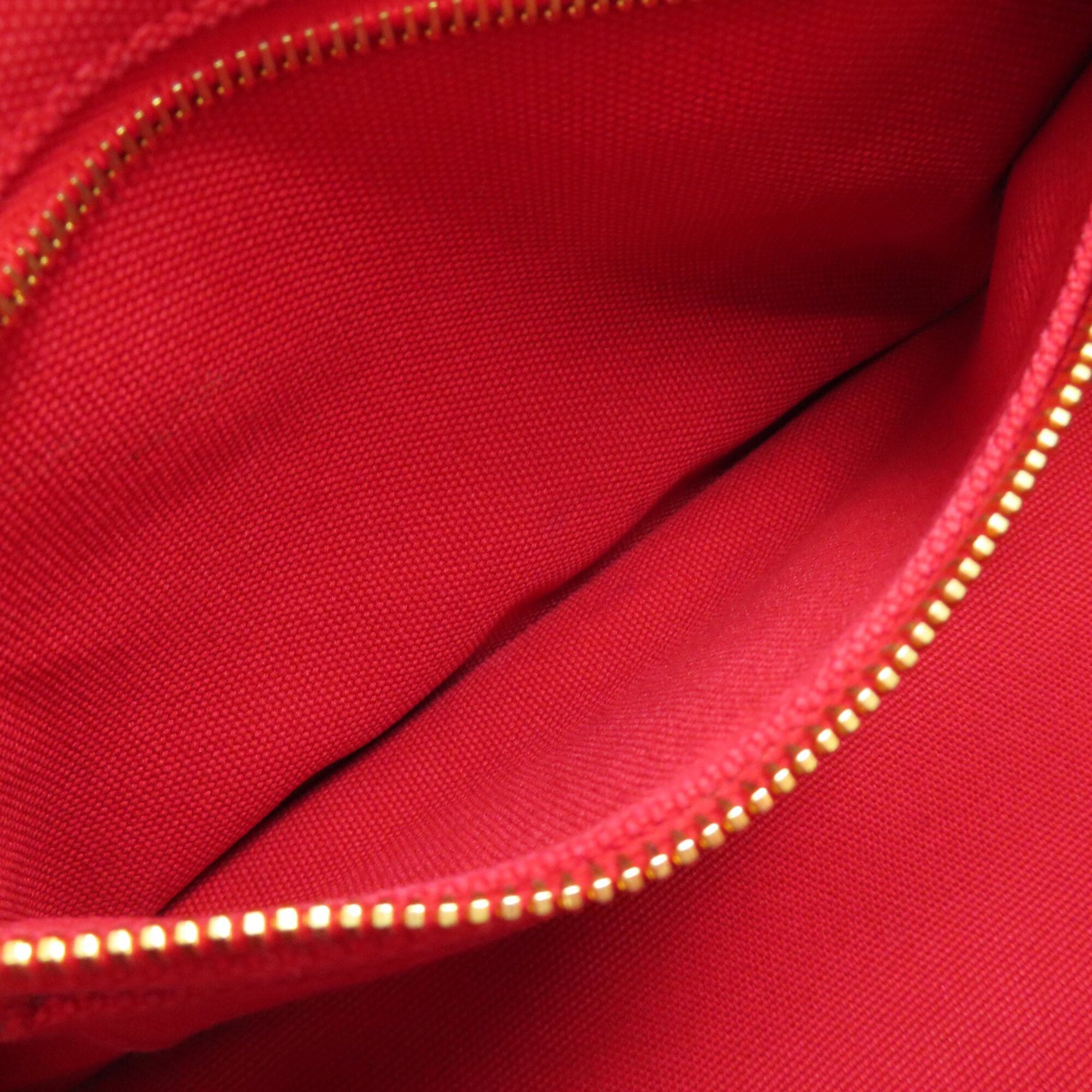 Prada Red Color Canvas Handbag