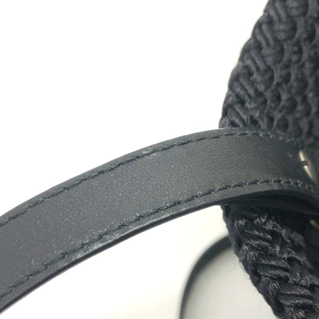 Balenciaga Black Nylon Leather Basket Shoulder