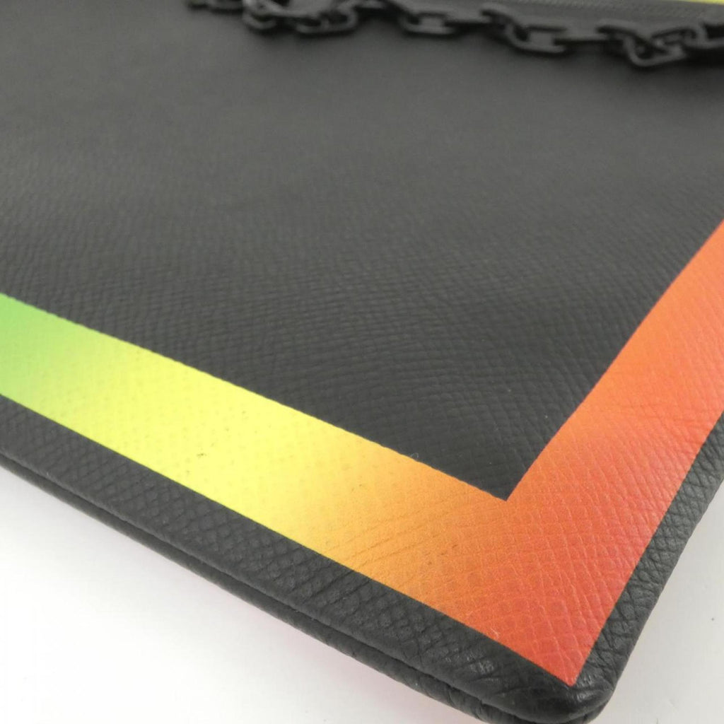 Louis Vuitton Black Multi-Color Leather Handbag Pochette