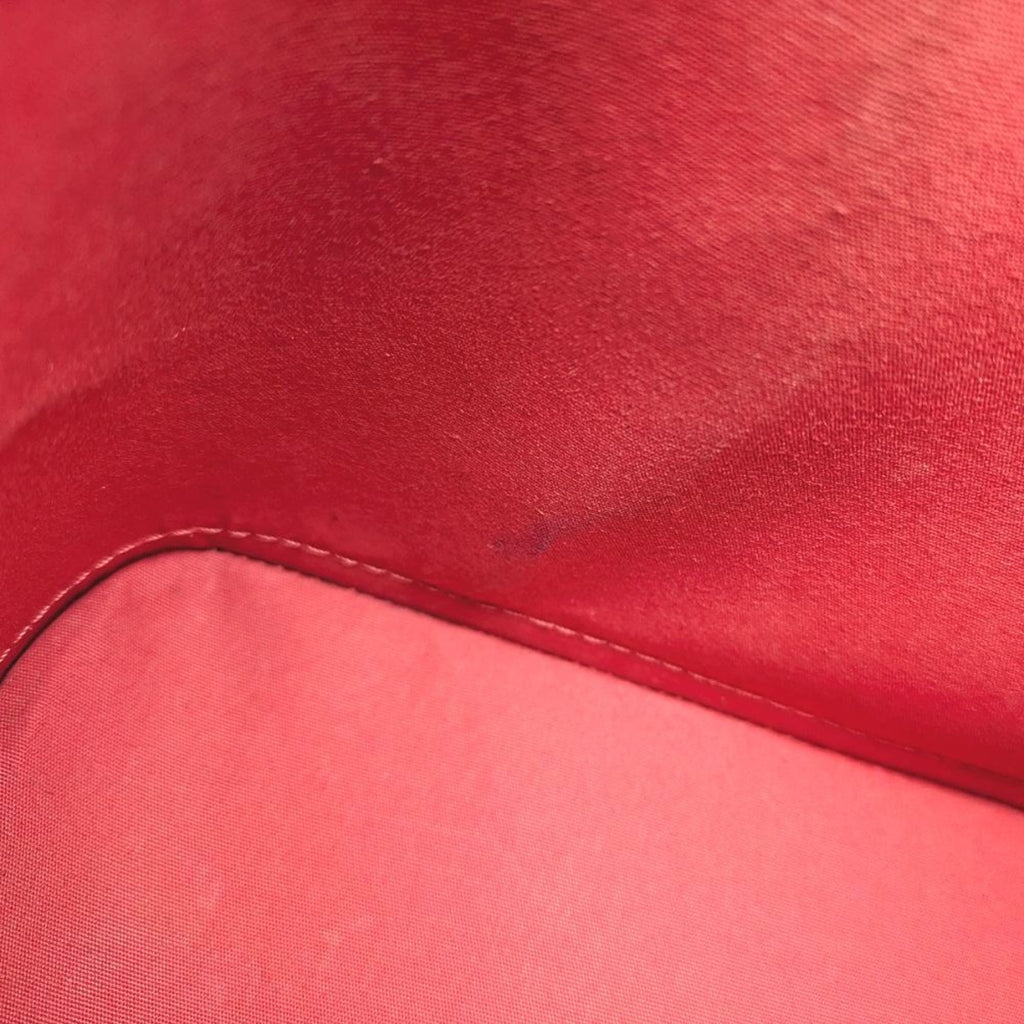 Louis Vuitton Rose Litchi Patent Leather Handbag