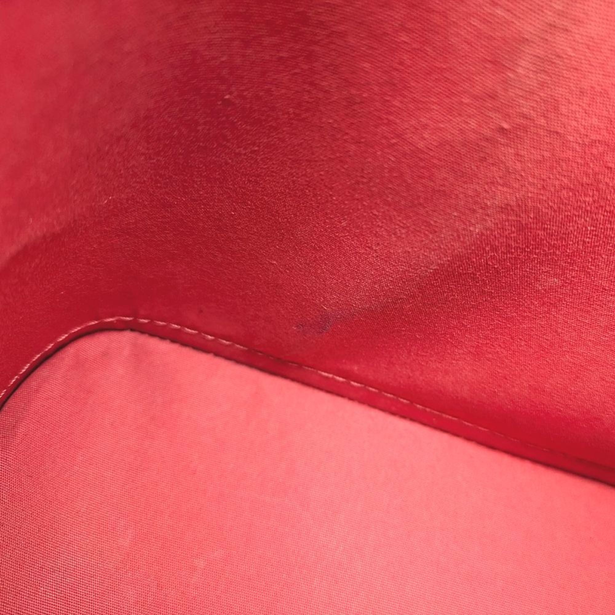 Louis Vuitton Rose Litchi Patent Leather Handbag