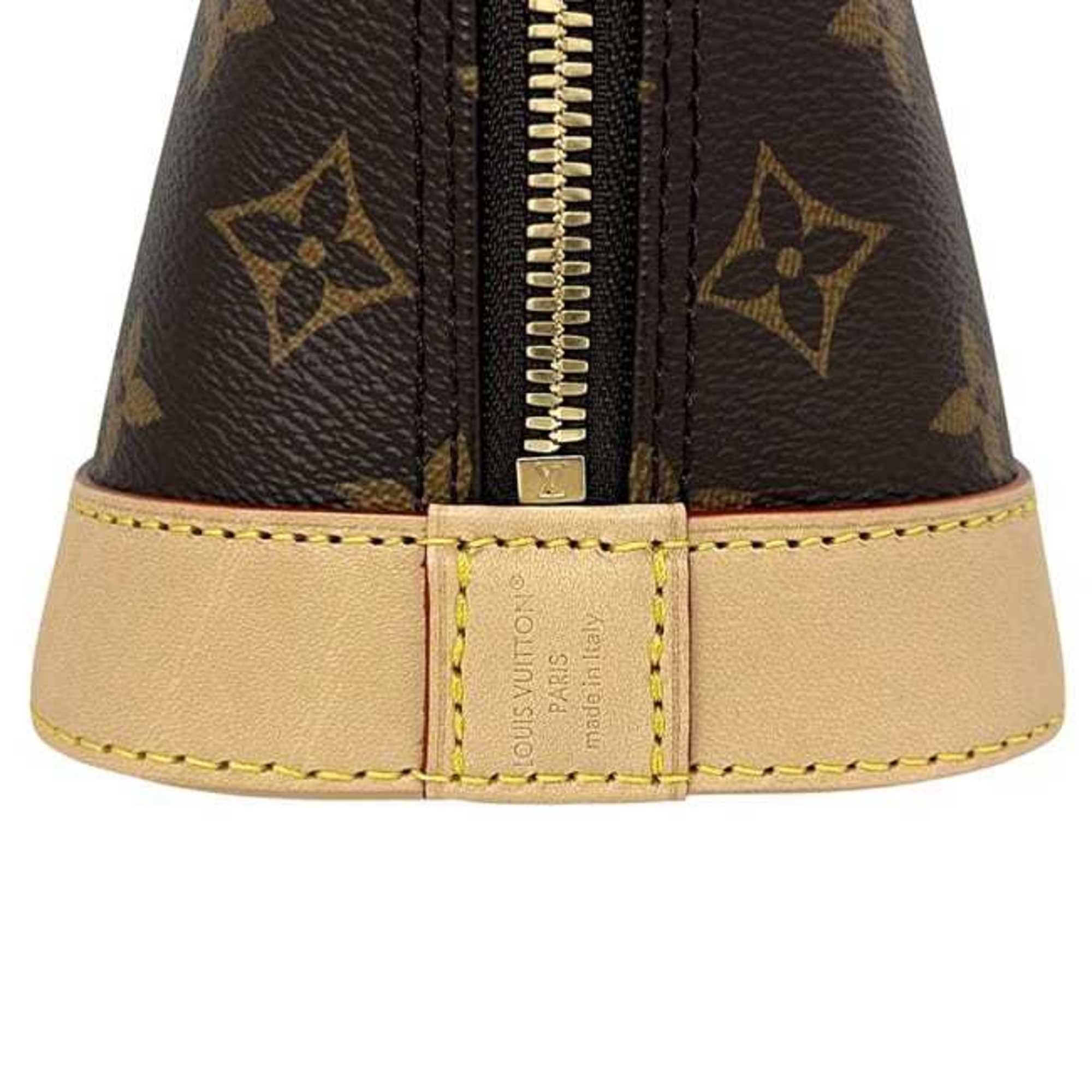 Louis Vuitton Brown Monogram Canvas Leather Handbag Shoulder Bag