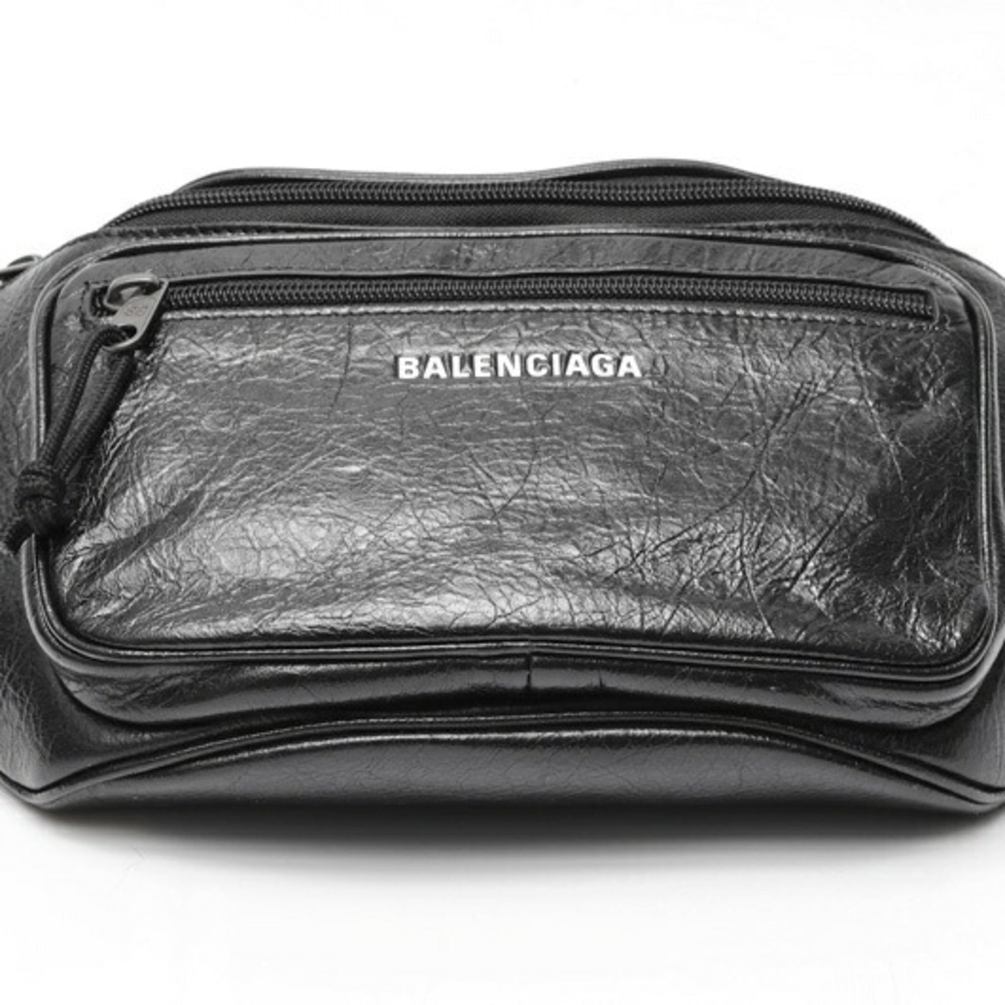 Balenciaga Black Leather Sling