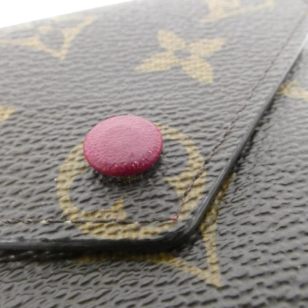 Louis Vuitton Fuchsia Marron Monogram Monogram Wallet (Tri-Fold)