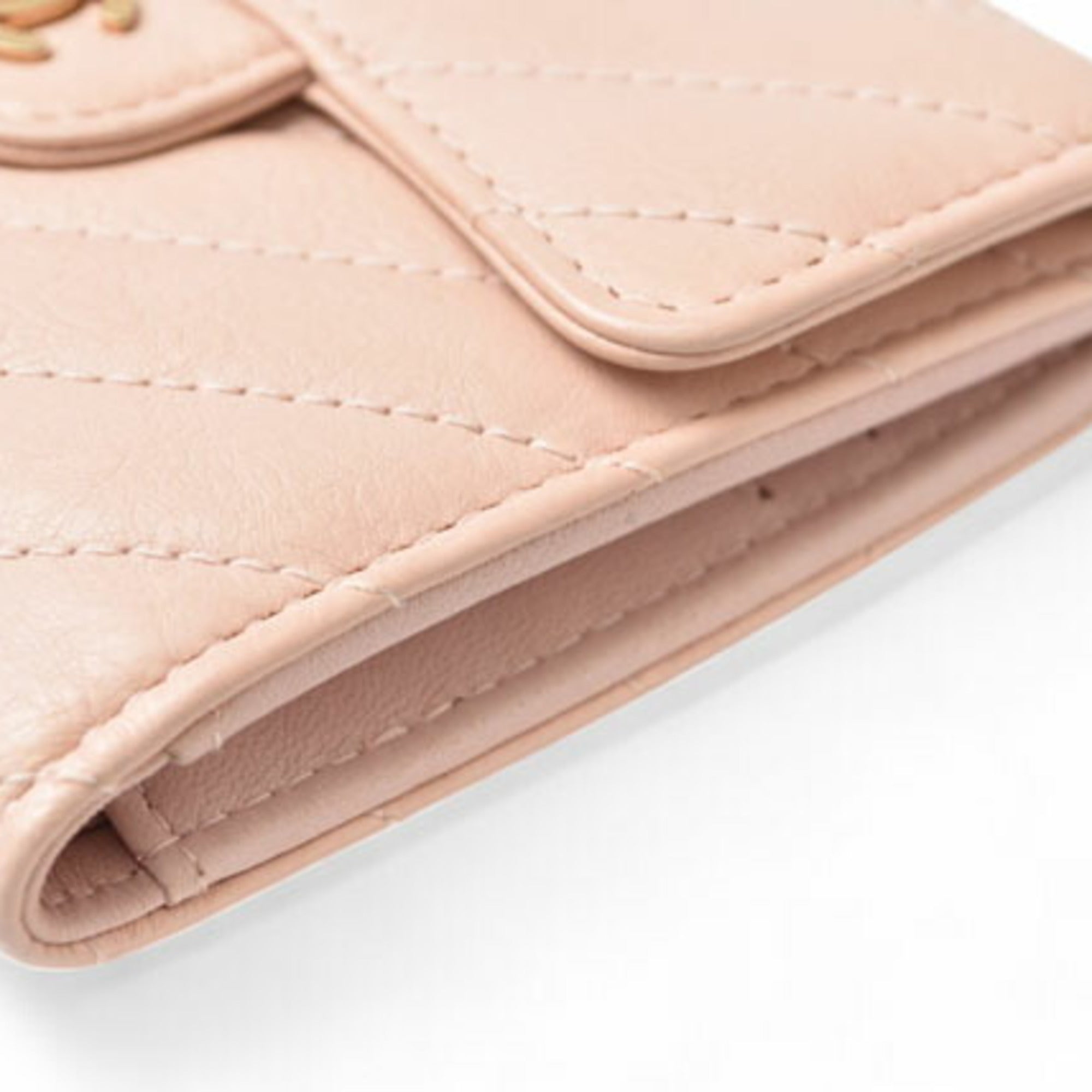 Chanel Baby Pink Leather Wallet (Tri-Fold)