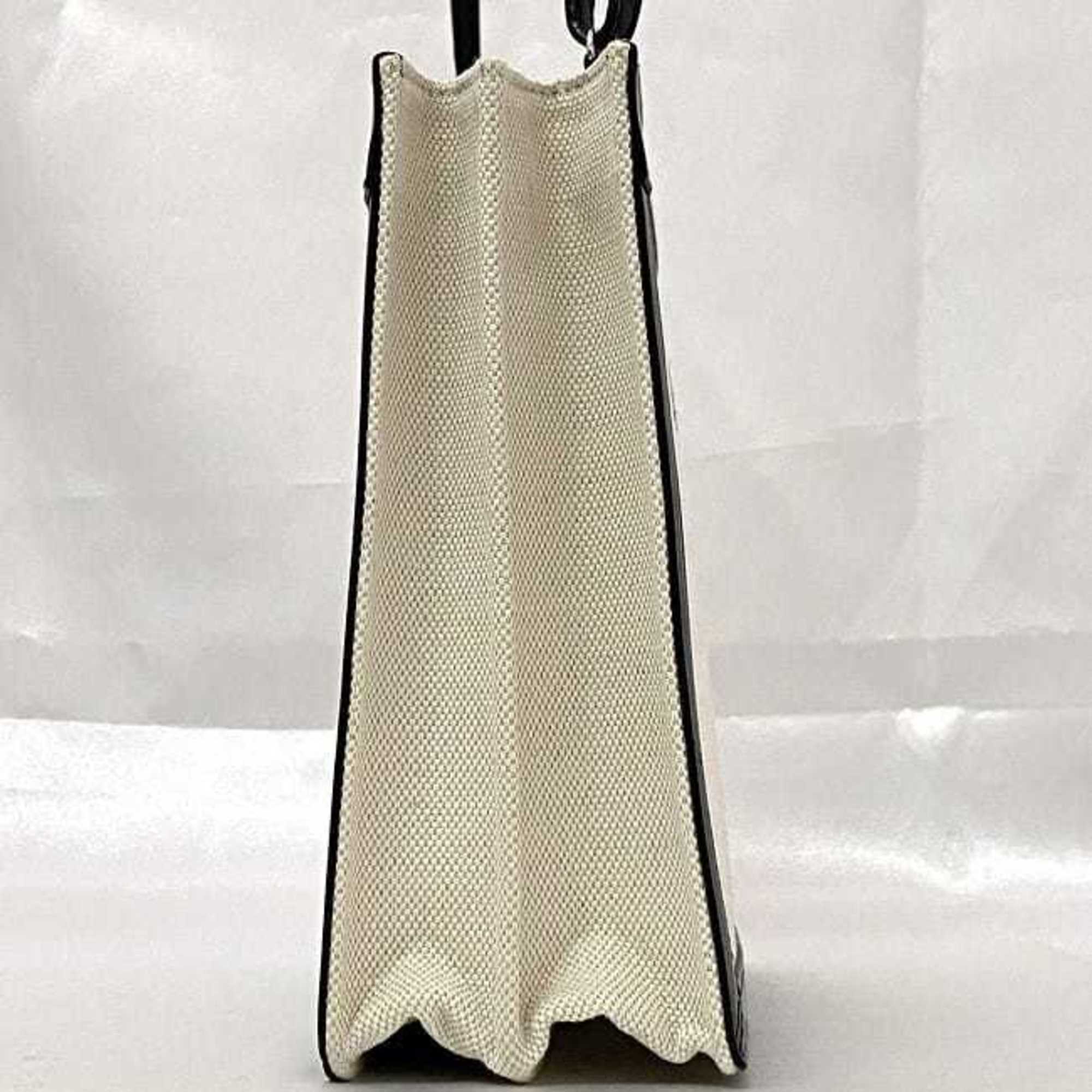 Balenciaga Black White Canvas Shoulder