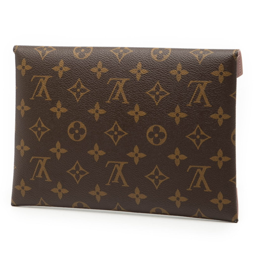 Louis Vuitton Brown Pvc Leather Clutch Bag Pochette Pouch