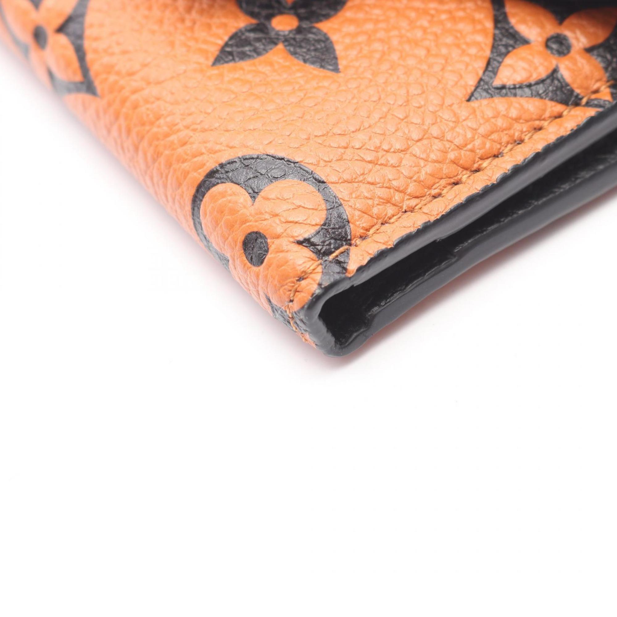Louis Vuitton Black Brown Monogram Empreinte Leather Wallet (Tri-Fold)