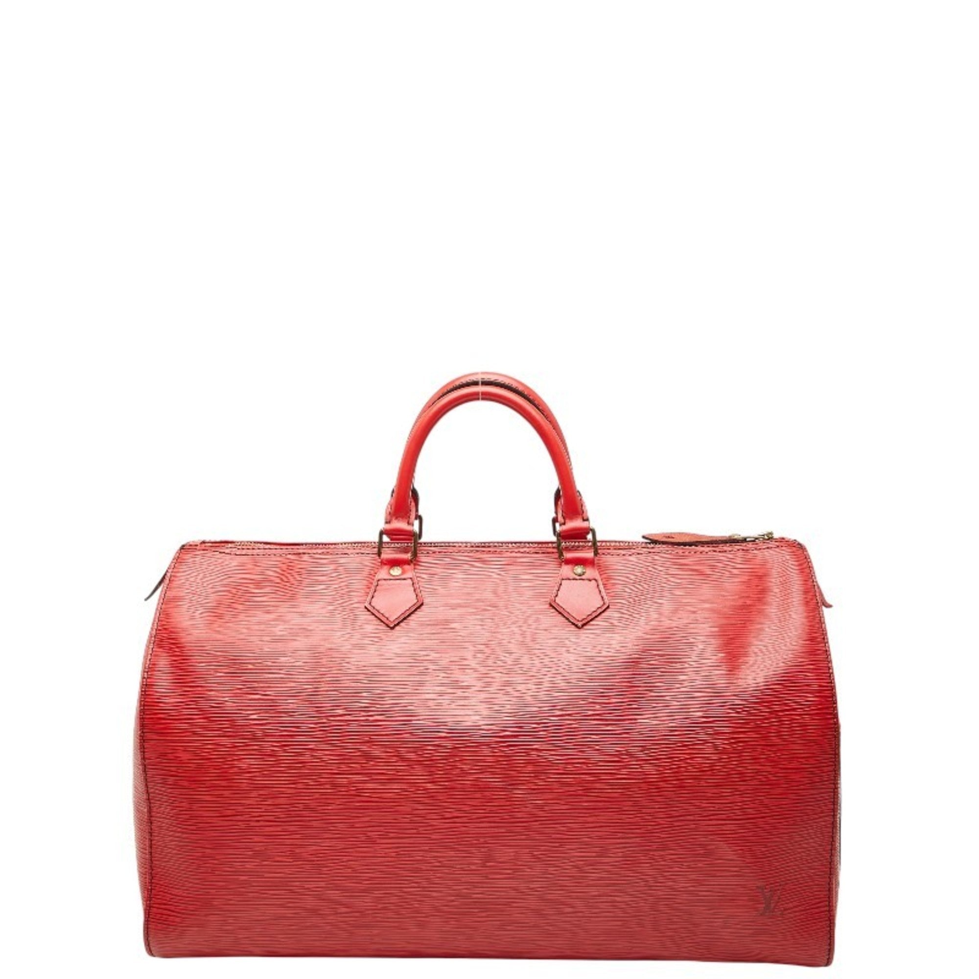 Louis Vuitton Epi Castilian Red Leather Boston Bag Handbag