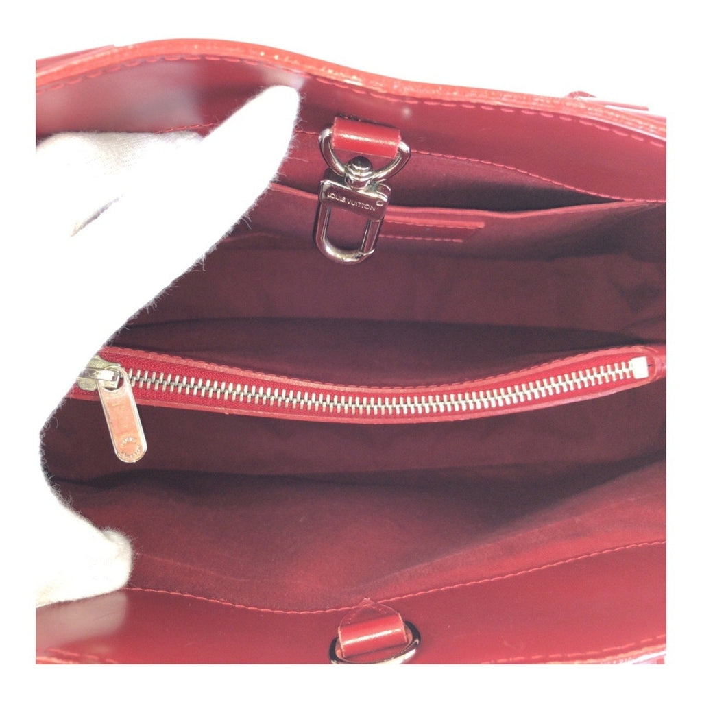 Louis Vuitton Red Color Leather Handbag Tote Bag