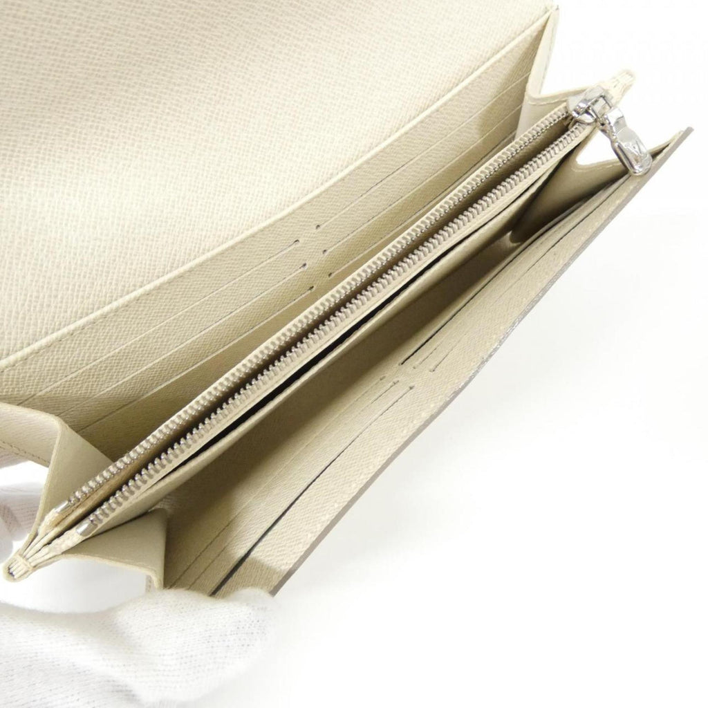 Louis Vuitton Lv Off White Leather Long Wallet