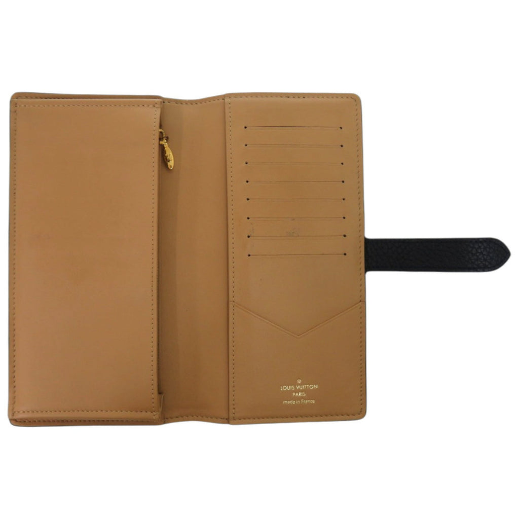 Louis Vuitton Black Noir Leather Long Wallet