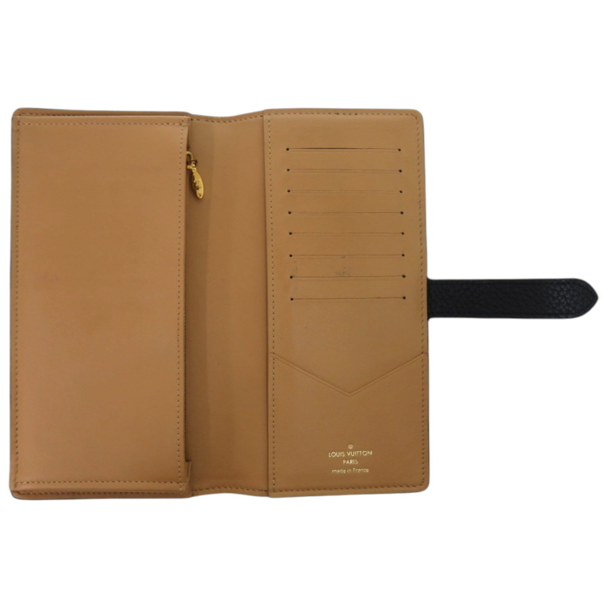 Louis Vuitton Black Noir Leather Long Wallet