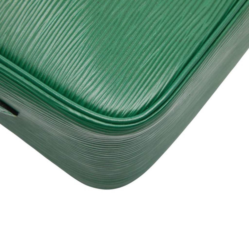 Louis Vuitton Borneo Green Leather Shoulder Bag