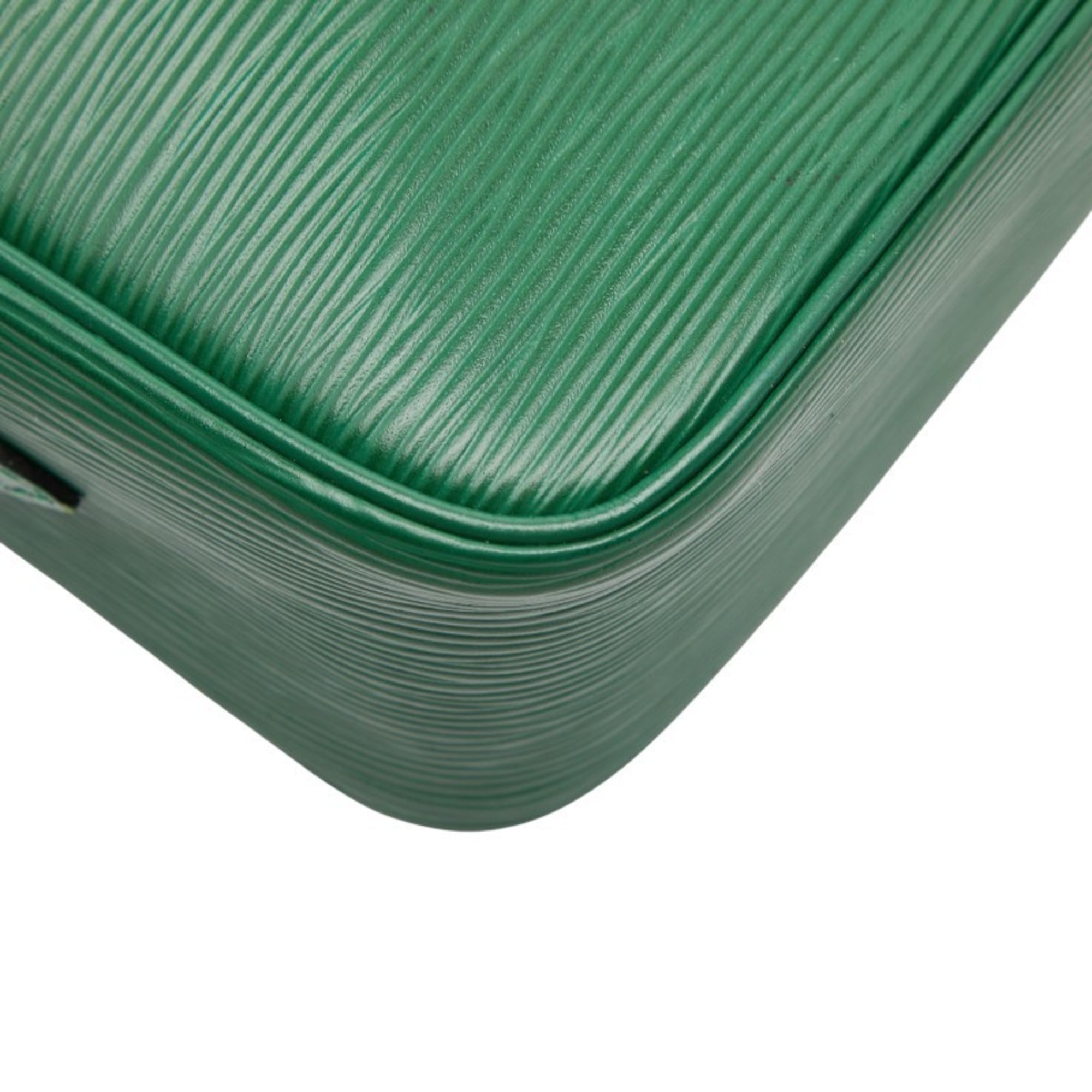 Louis Vuitton Borneo Green Leather Shoulder Bag