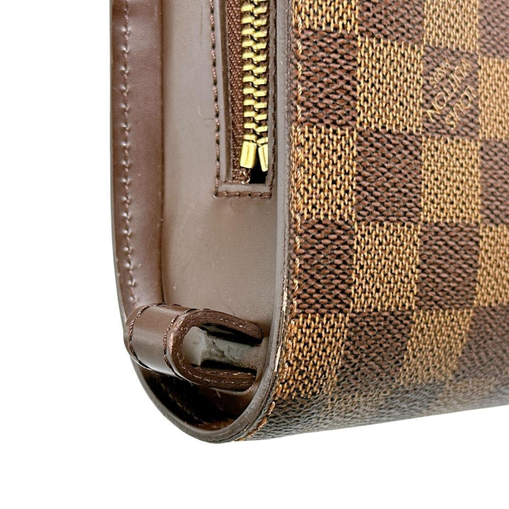 Louis Vuitton Brown Damier Canvas Clutch Bag