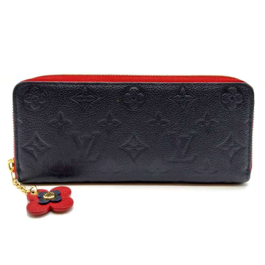 Louis Vuitton Monogram Empreinte Marine Rouge Navy Red Color Monogram Empreinte Long Wallet