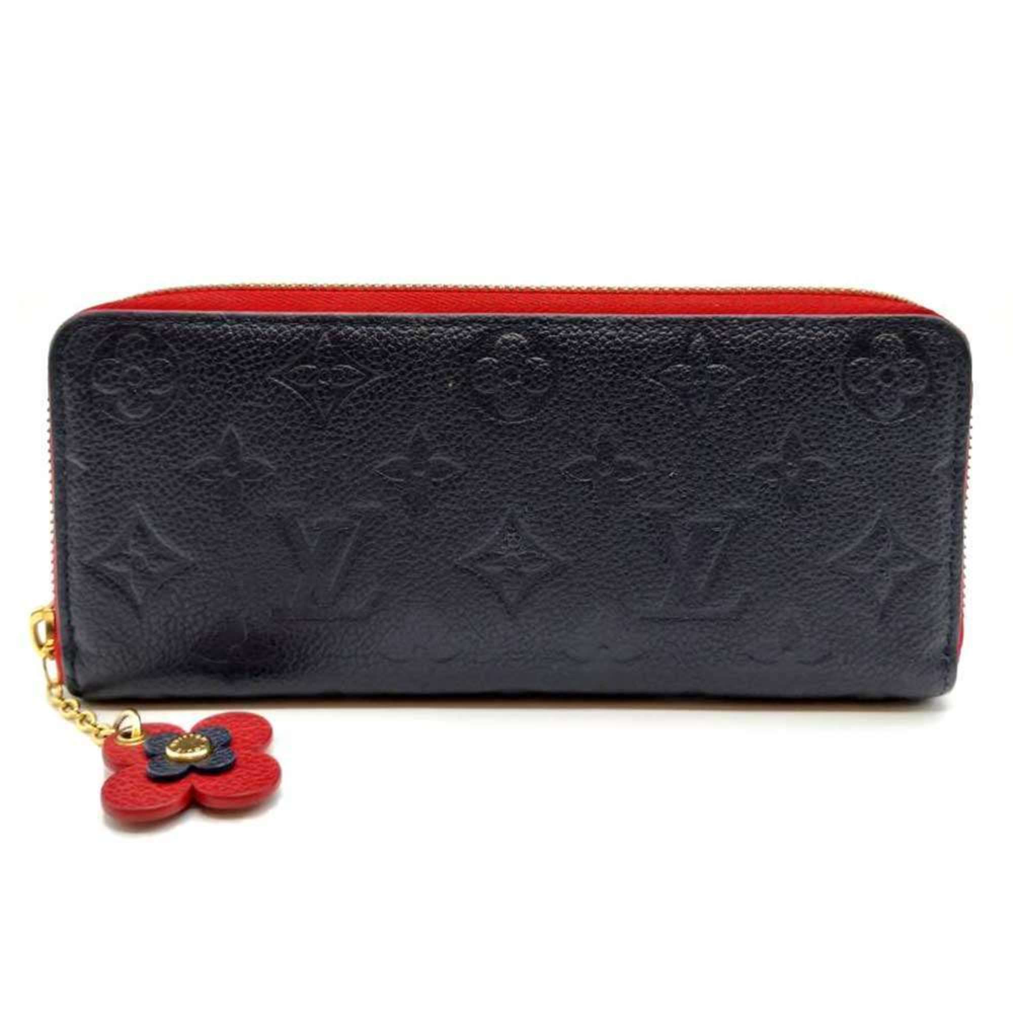 Louis Vuitton Monogram Empreinte Marine Rouge Navy Red Color Monogram Empreinte Long Wallet