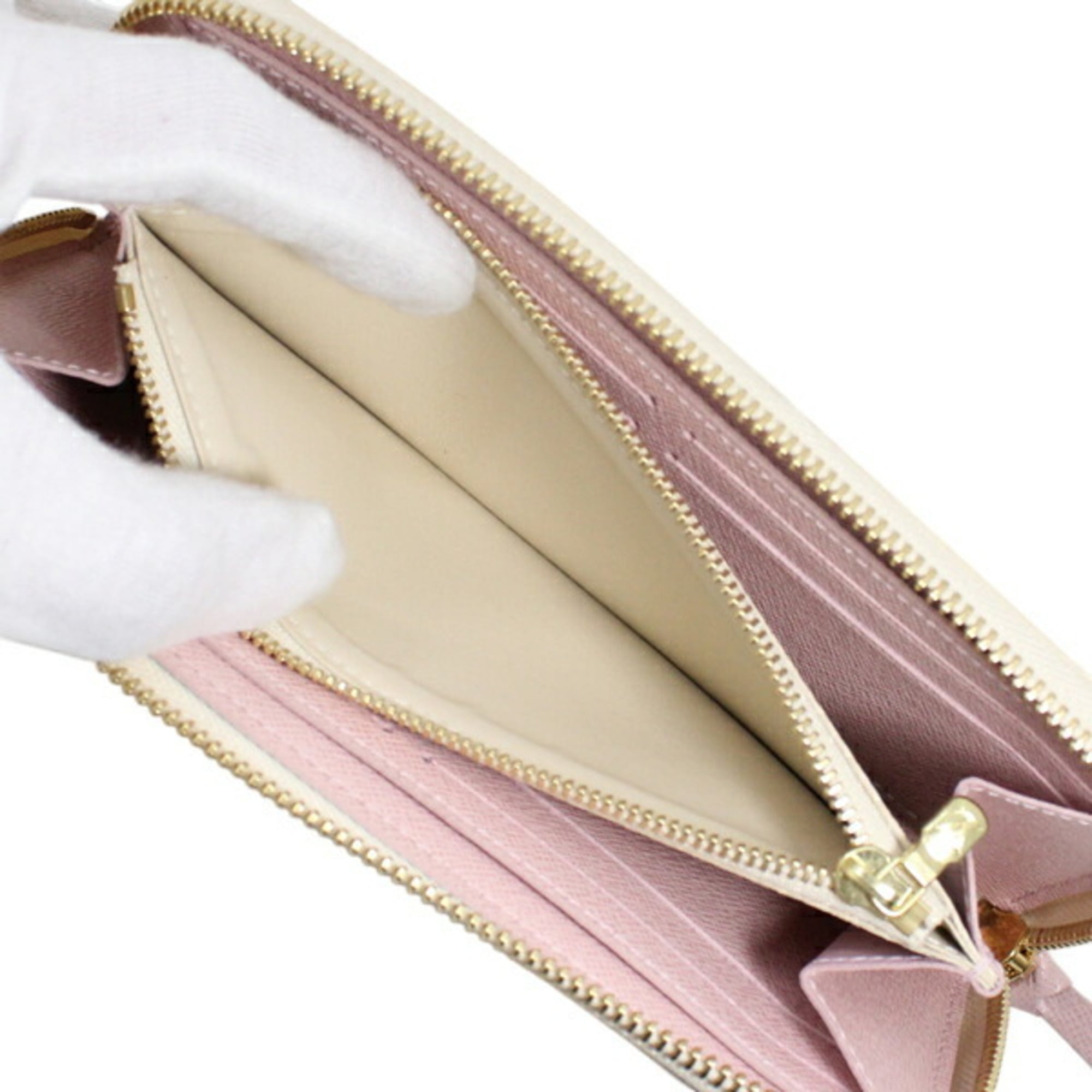Louis Vuitton Damier Azur Rose Ballerine Damier Azur Long Wallet