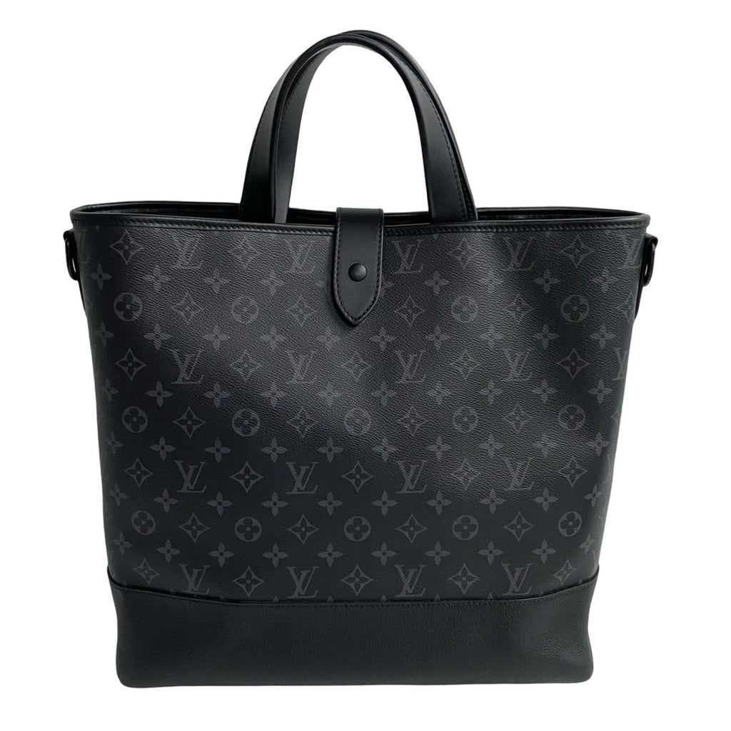 Louis Vuitton Black Leather Shoulder Bag Tote Bag