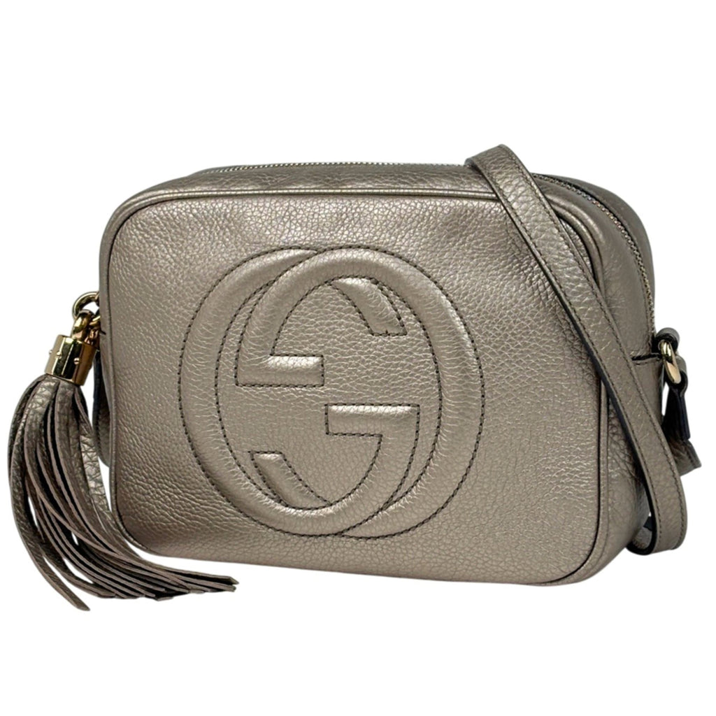 Gucci Gold Leather Shoulder Bag (Pre-Owned)