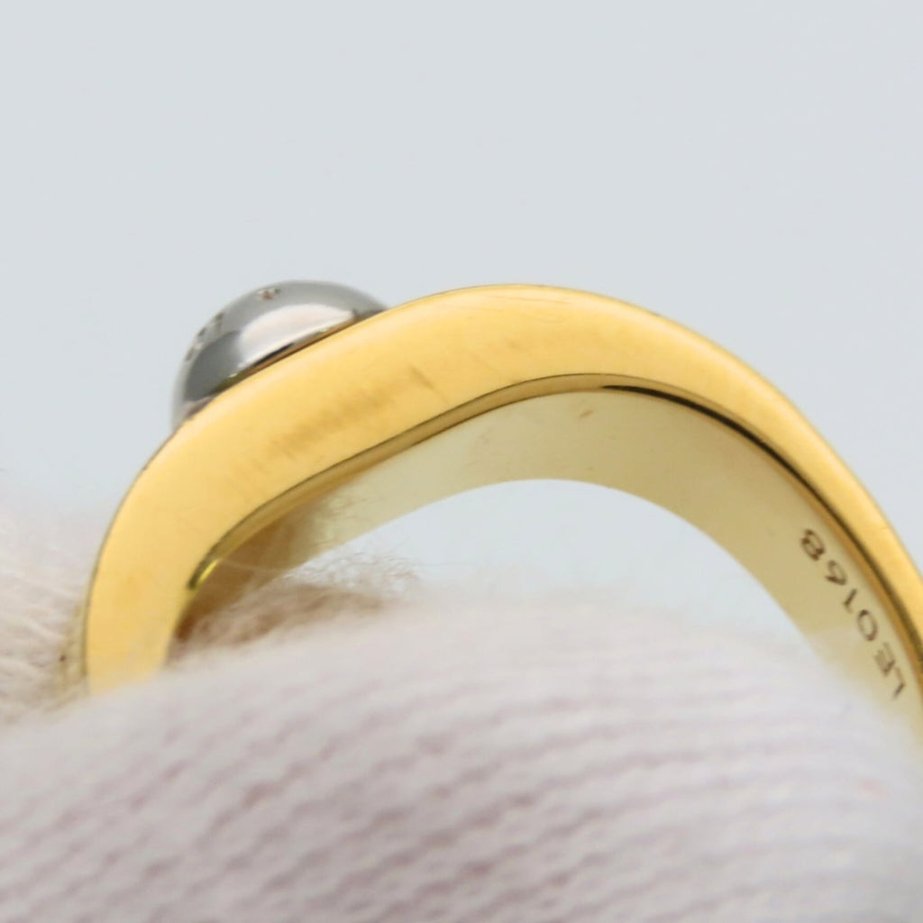 Louis Vuitton Gold Silver Gold Plating Metal Band Ring