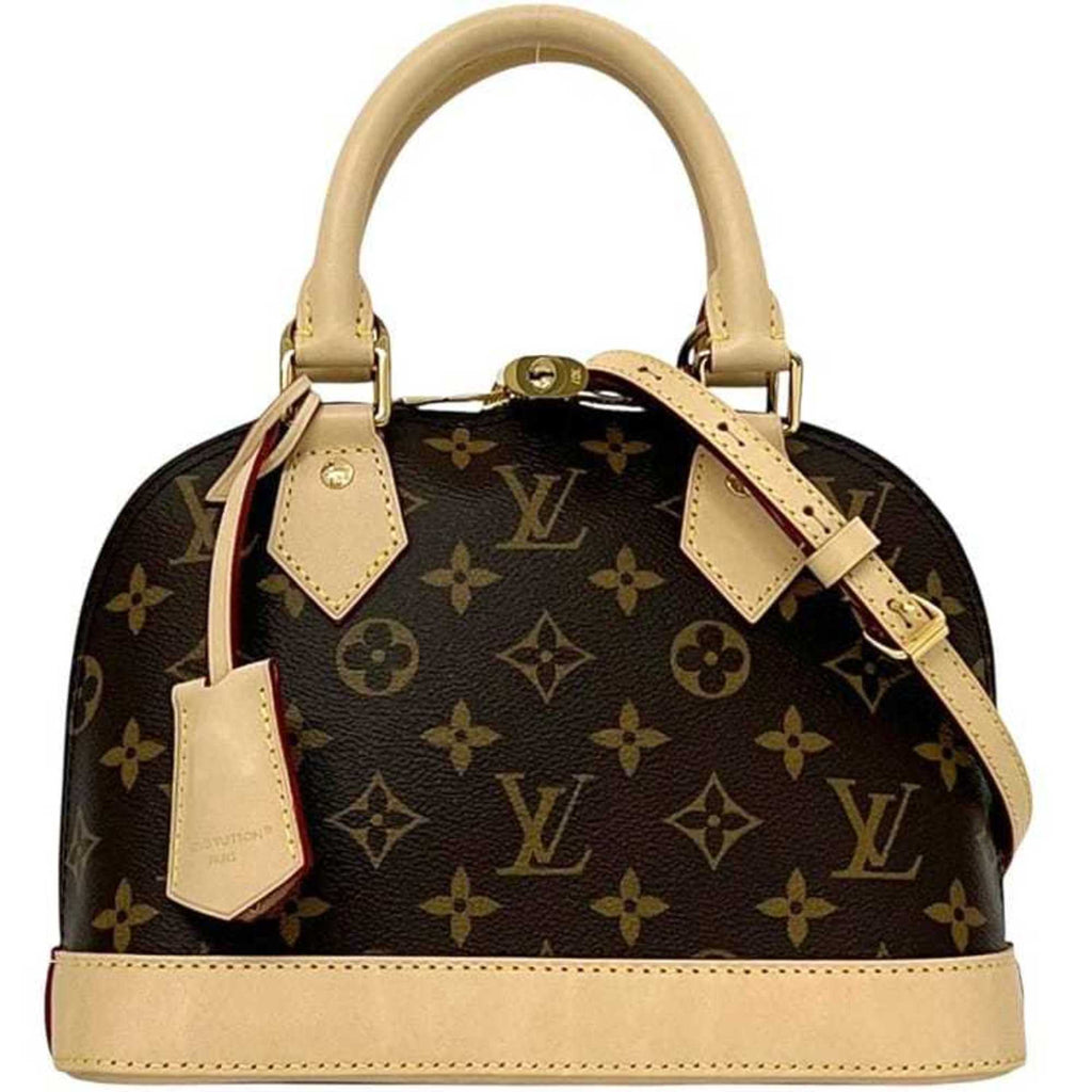Louis Vuitton Brown Monogram Canvas Leather Handbag Shoulder Bag