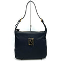 Fendi Black Nylon Leather Shoulder Bag
