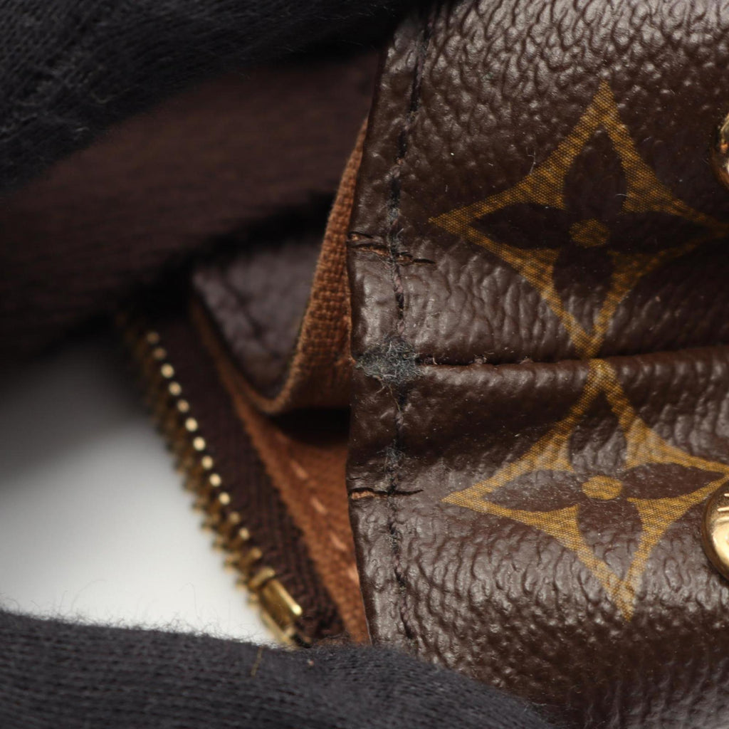 Louis Vuitton Monogram Brown Coated Canvas Leather Tote Bag