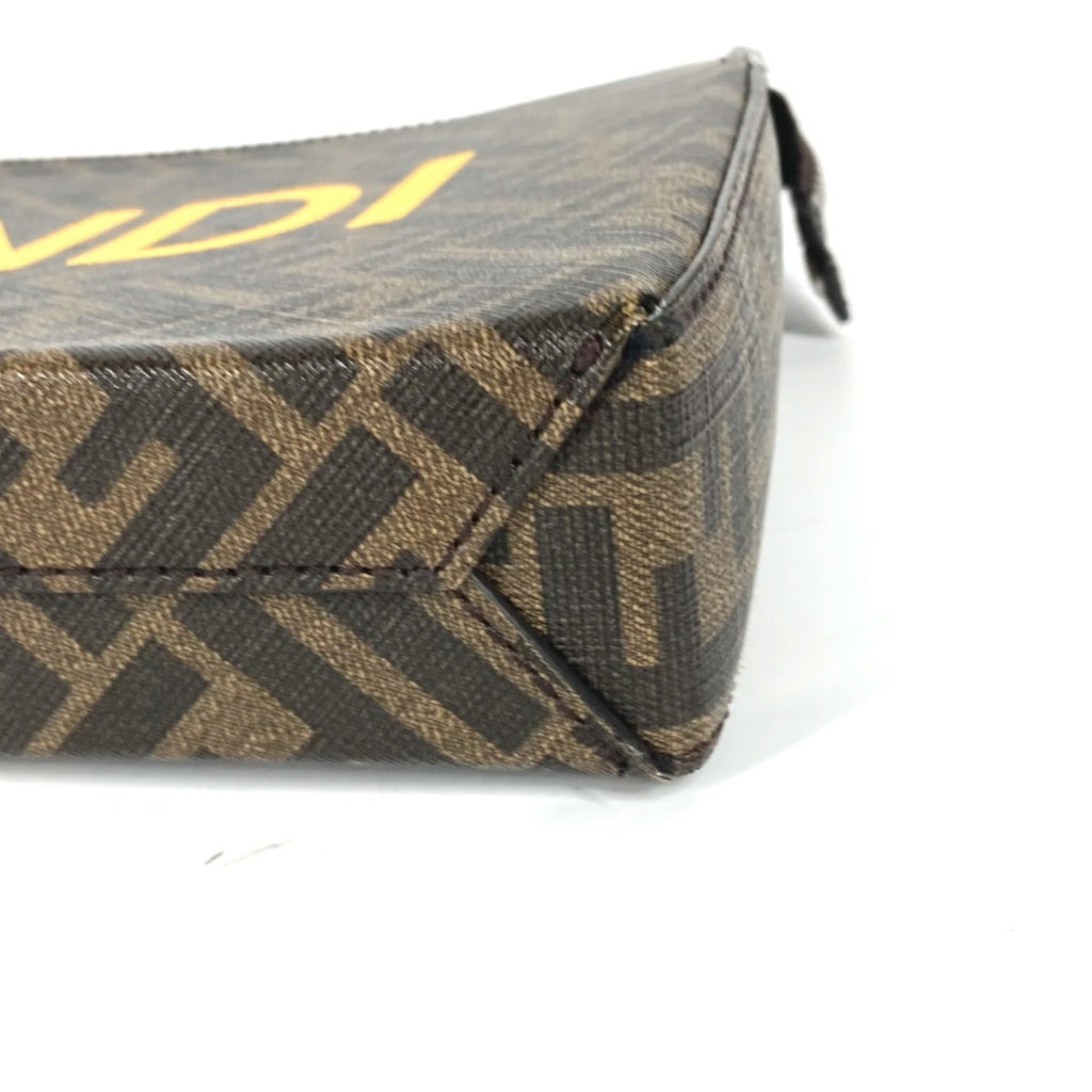 Fendi Brown Leather Clutch Bag