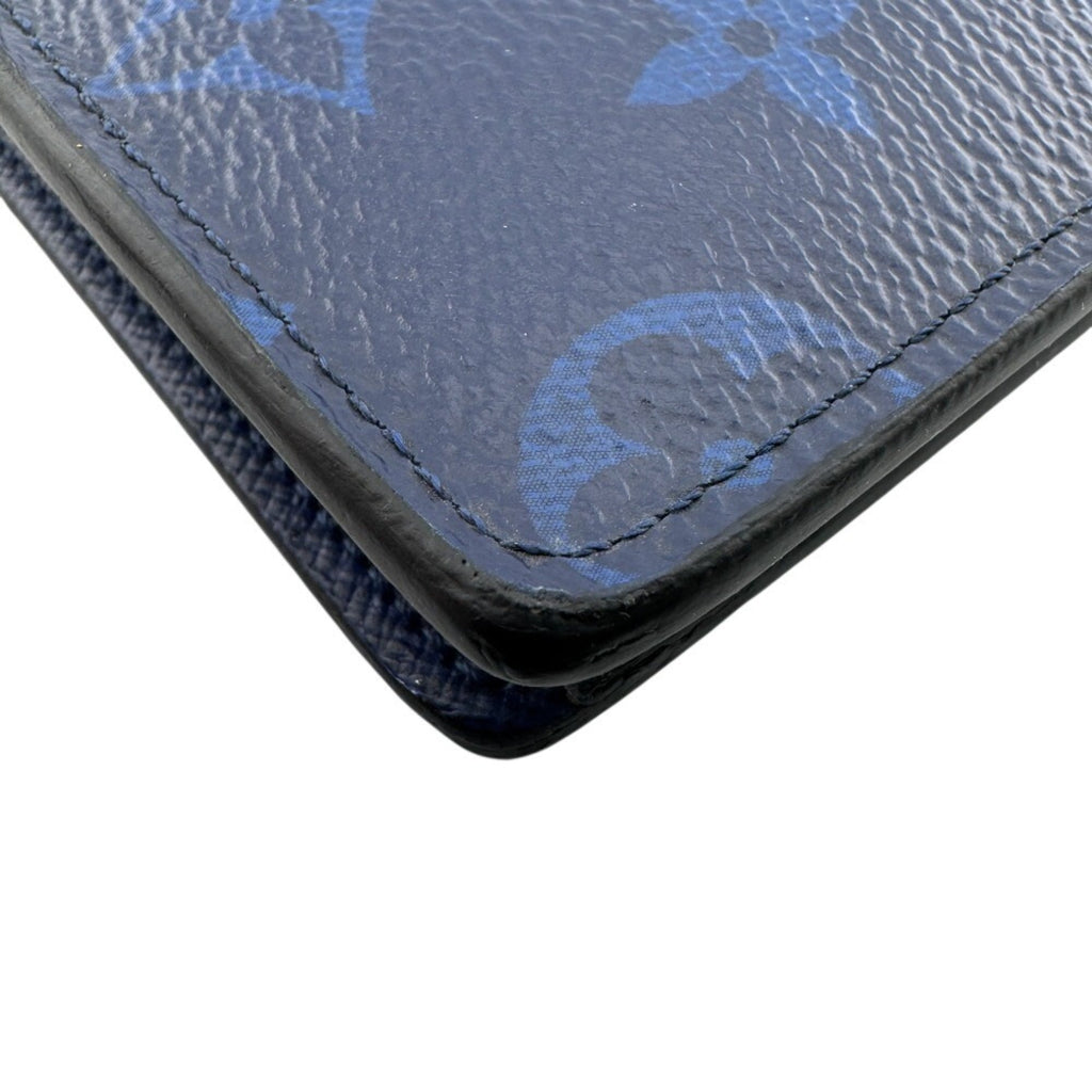 Louis Vuitton Blue Taigarama Leather Long Wallet