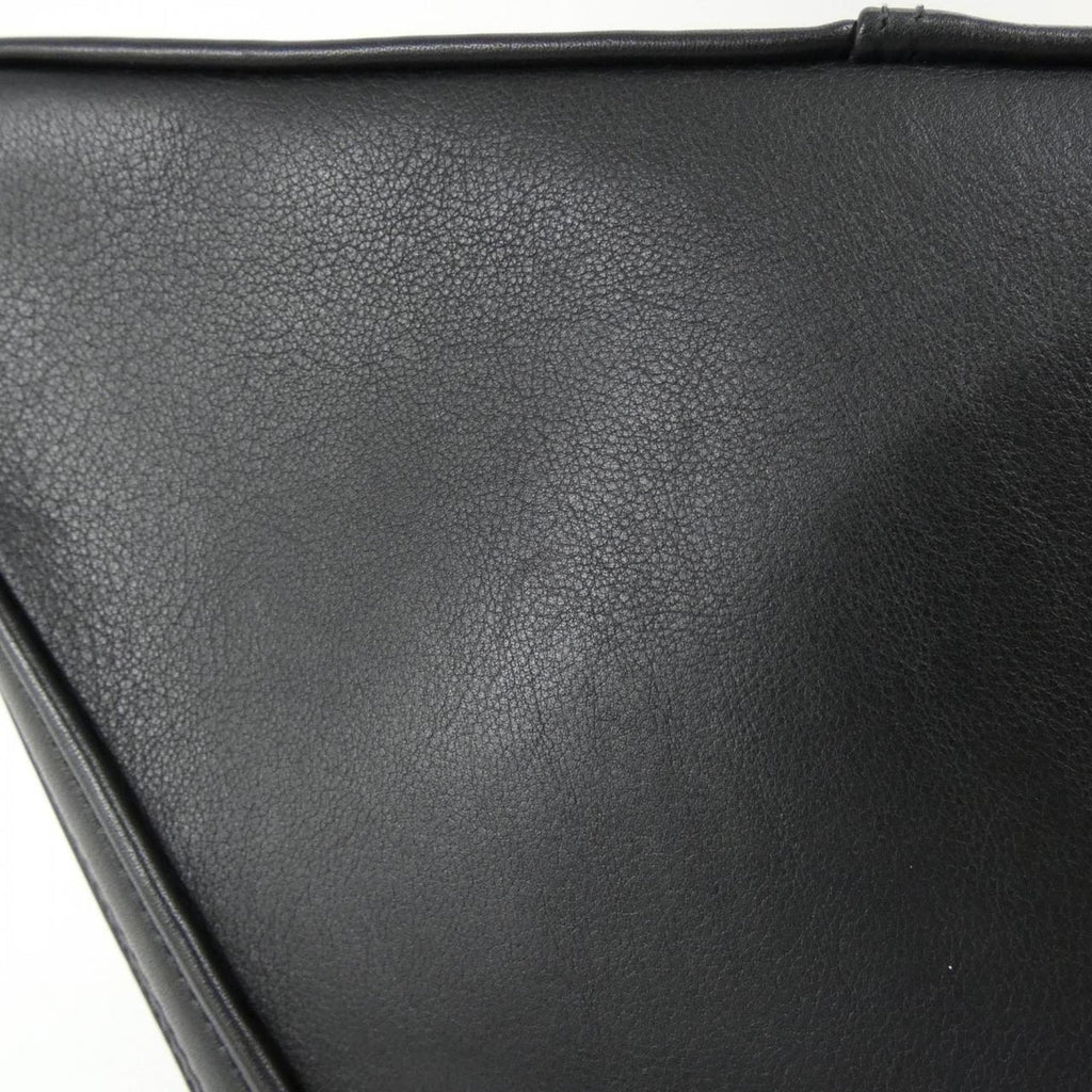 Balenciaga Black Yellow Leather Handbag Pochette