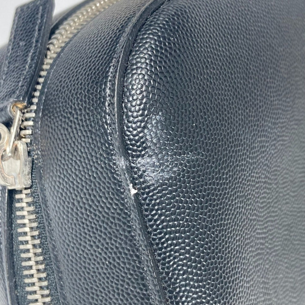 Saint Laurent Black Leather Handbag Tote Bag (Pre-Owned)