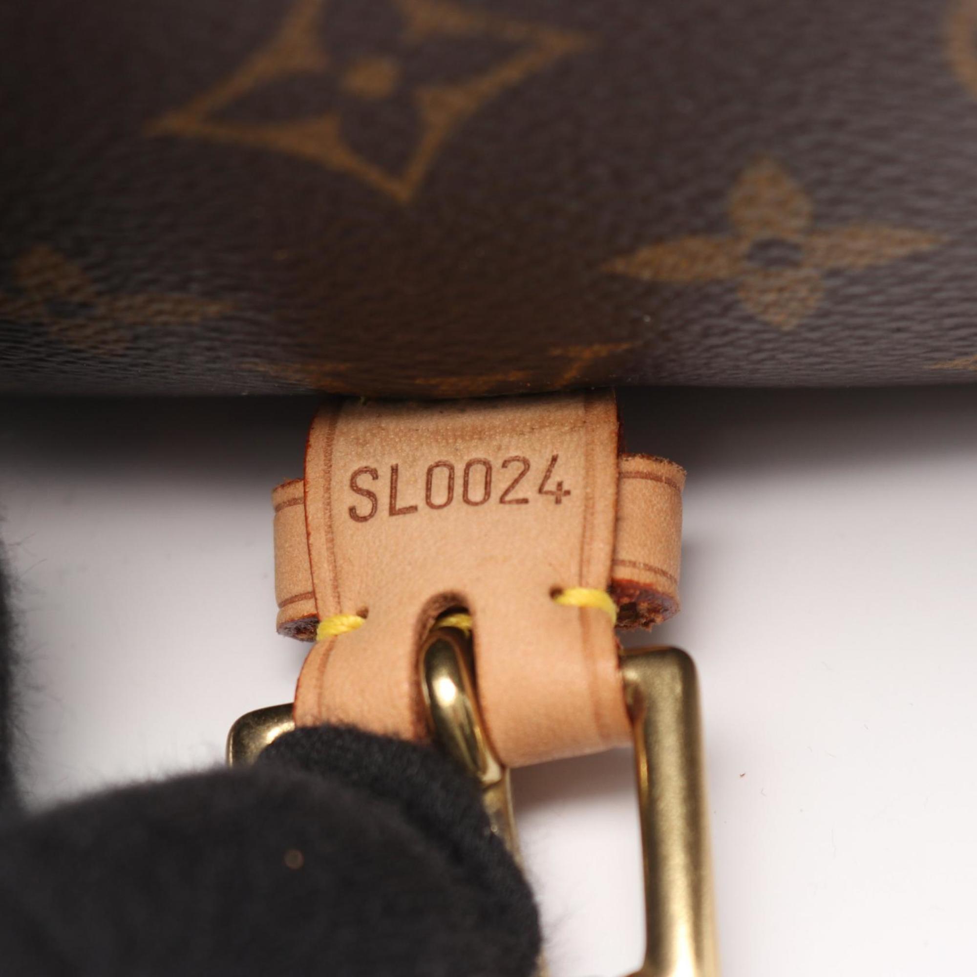 Louis Vuitton Brown Monogram Coated Canvas Leather Shoulder Bag