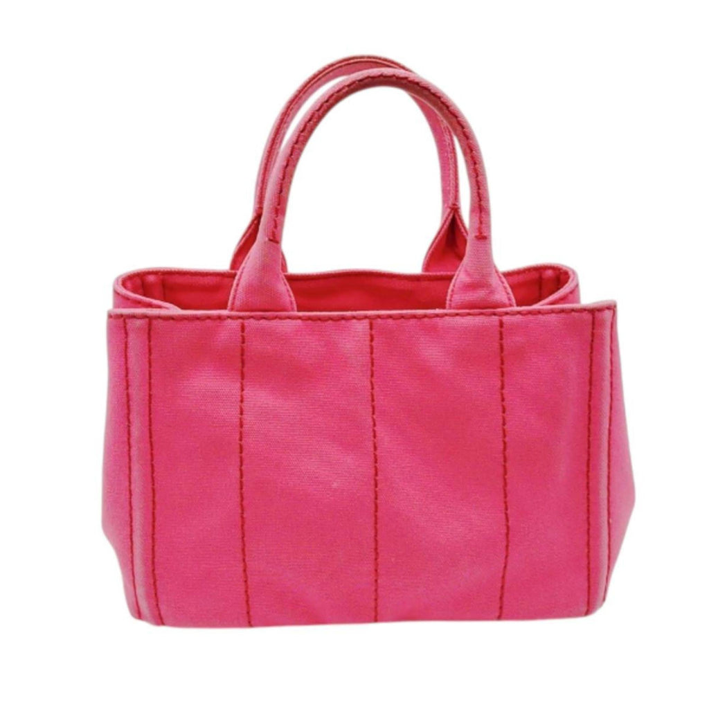 Prada Pink Canvas Tote Bag