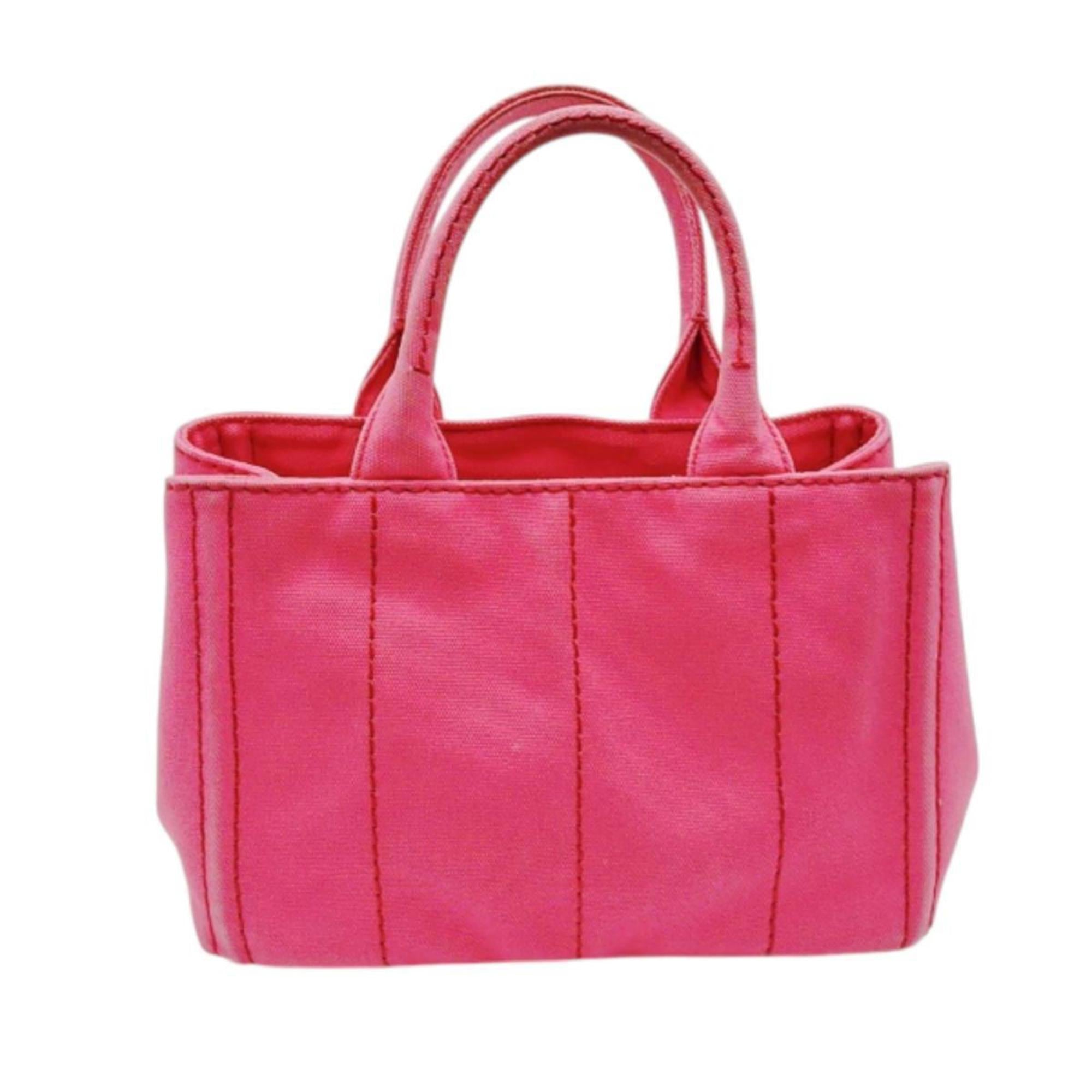Prada Pink Canvas Tote Bag